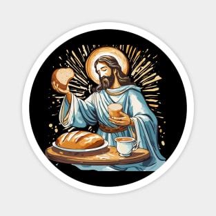 Jesus Christ breaking the bread Magnet